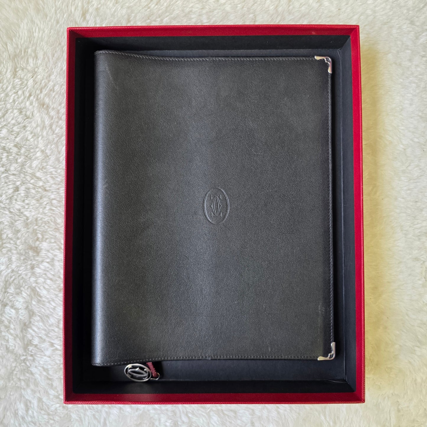 Cartier Leather Agenda Black [Pre-Owned]