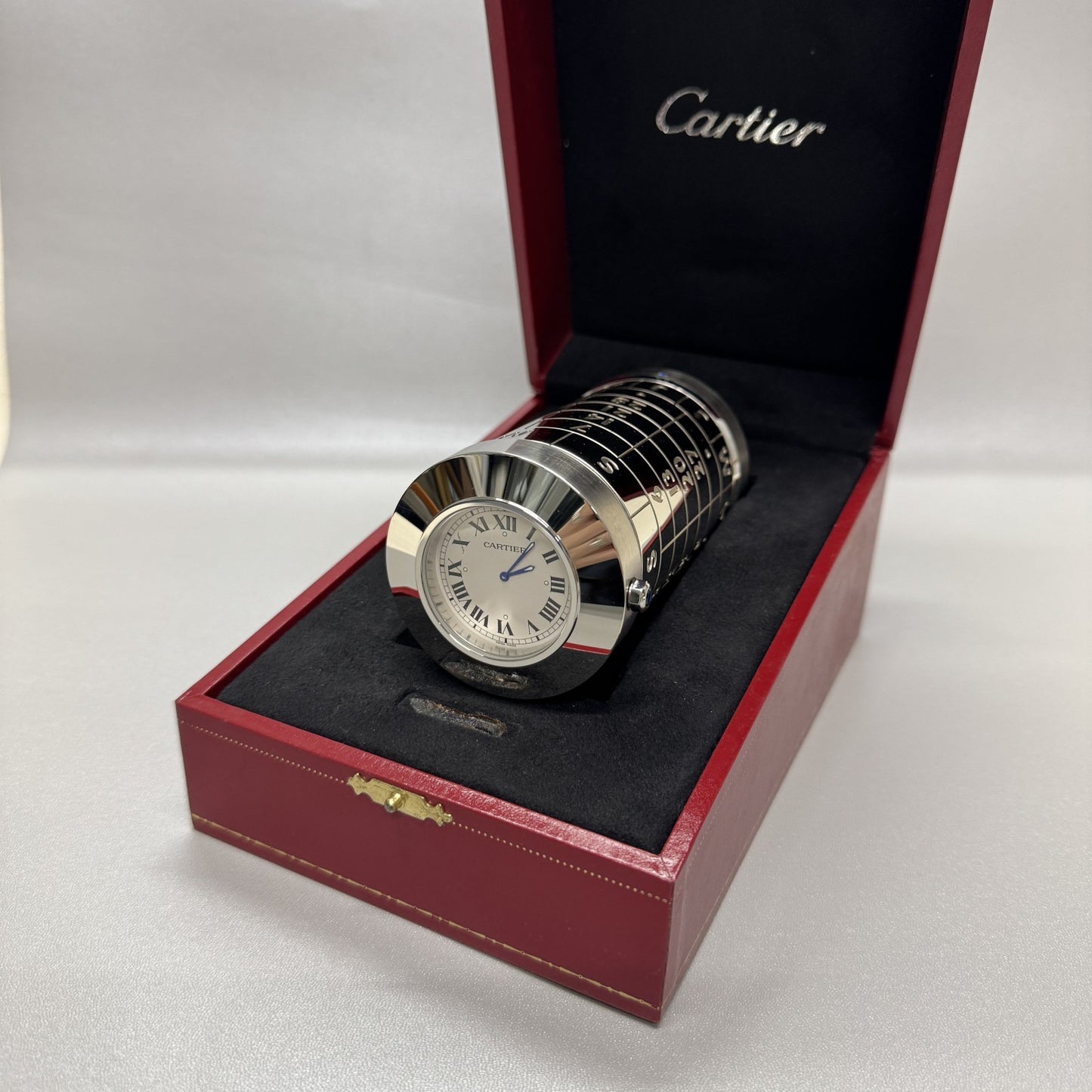 CARTIER Pasha Travel Clock Quartz Desk Clock [Pre-Owned]