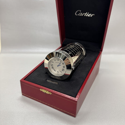 CARTIER Pasha Travel Clock Quartz Desk Clock [Pre-Owned]