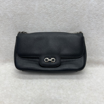 Ferragamo Black Leather Chain Bag [Pre-Owned]