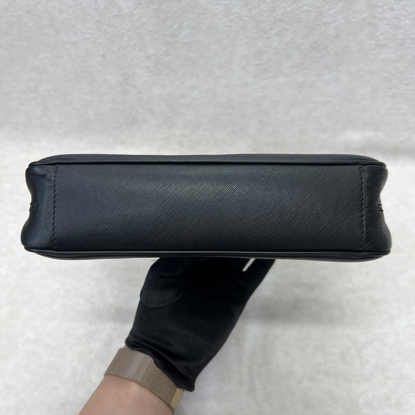 Ferragamo Black Leather Chain Bag [Pre-Owned]