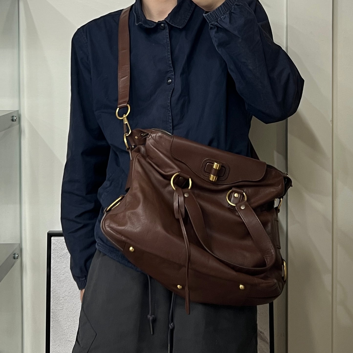YSL サンローラン トートバッグ 2way ショルダー＆ハンドバッグ【中古】