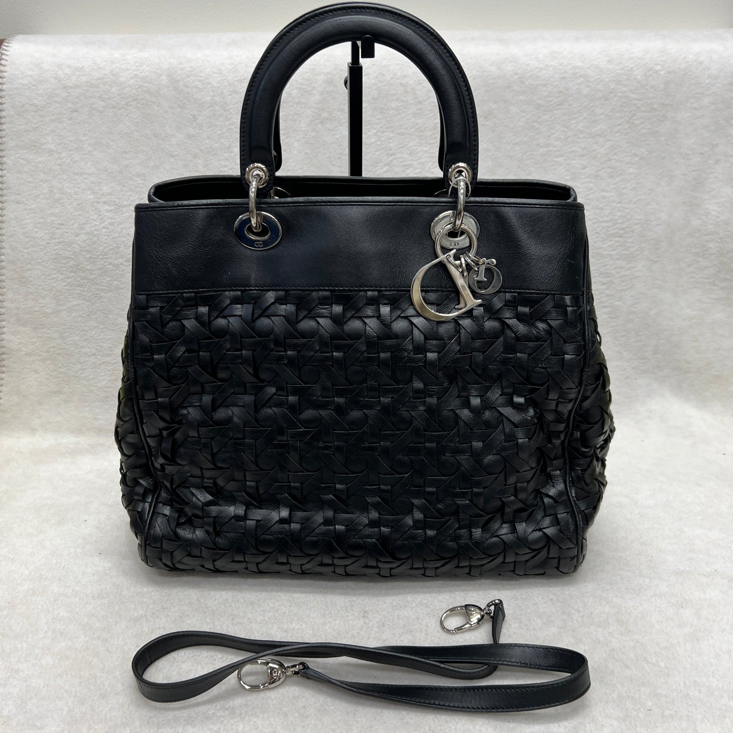 DIOR ウーブン レディディオールバッグ【中古】 
