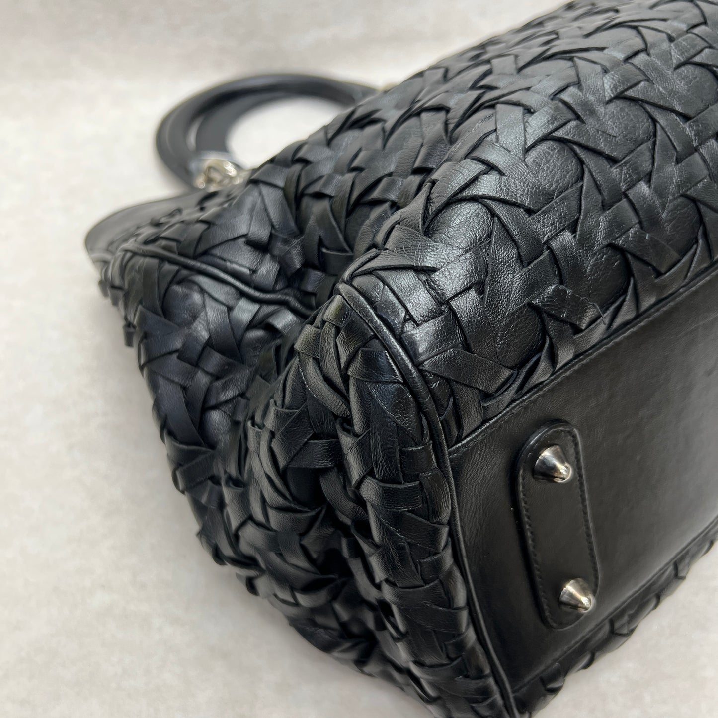 DIOR ウーブン レディディオールバッグ【中古】 
