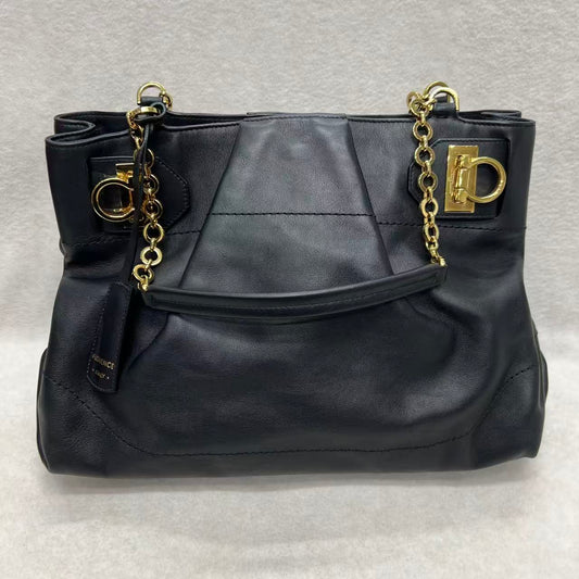 Ferragamo Vara Buckle Shoulder Bag [Pre-Owned]