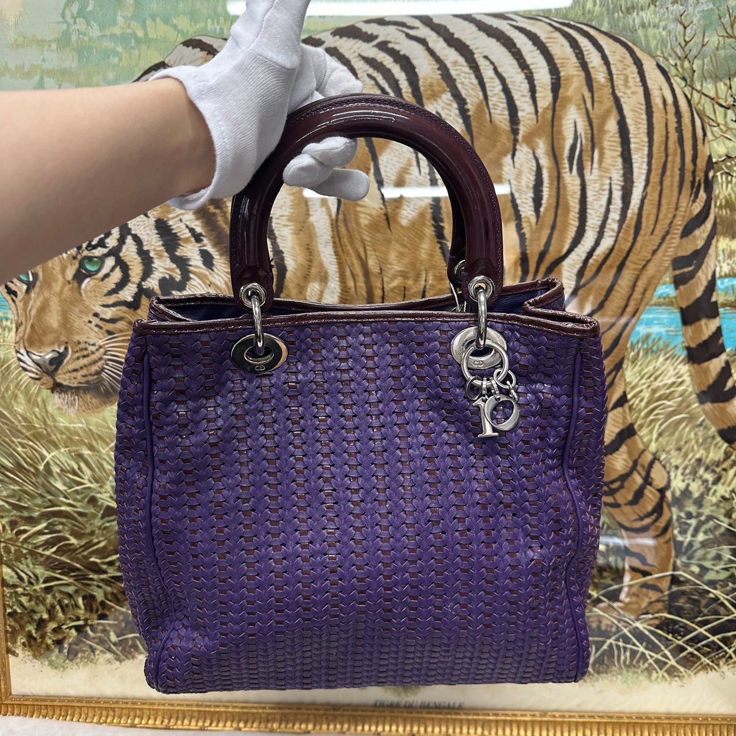 DIOR Woven Lady Dior Handbag [Pre-Owned]