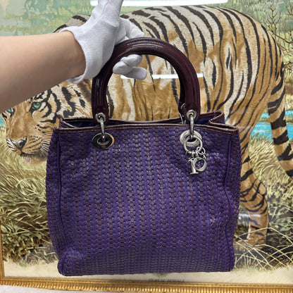 DIOR Woven Lady Dior Handbag [Pre-Owned]