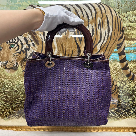 DIOR Woven Lady Dior Handbag [Pre-Owned]