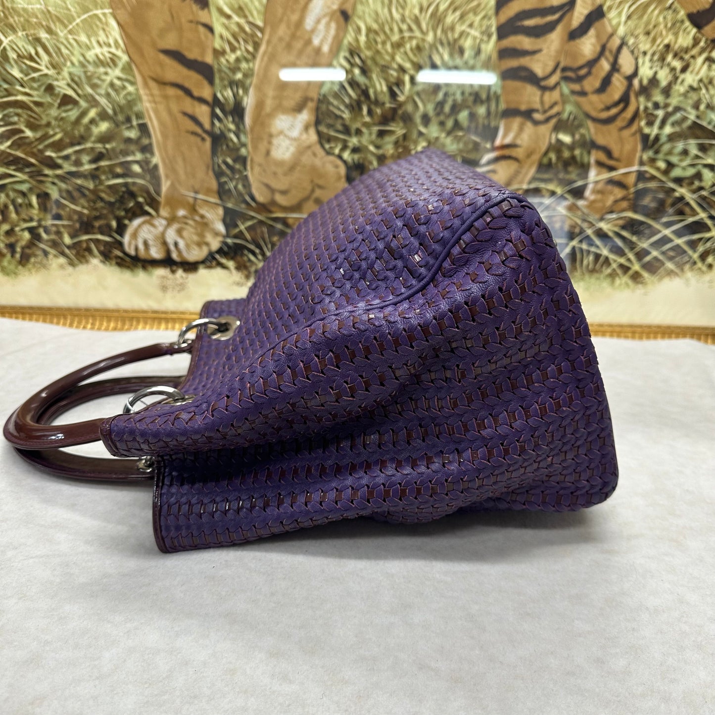 DIOR Woven Lady Dior Handbag [Pre-Owned]