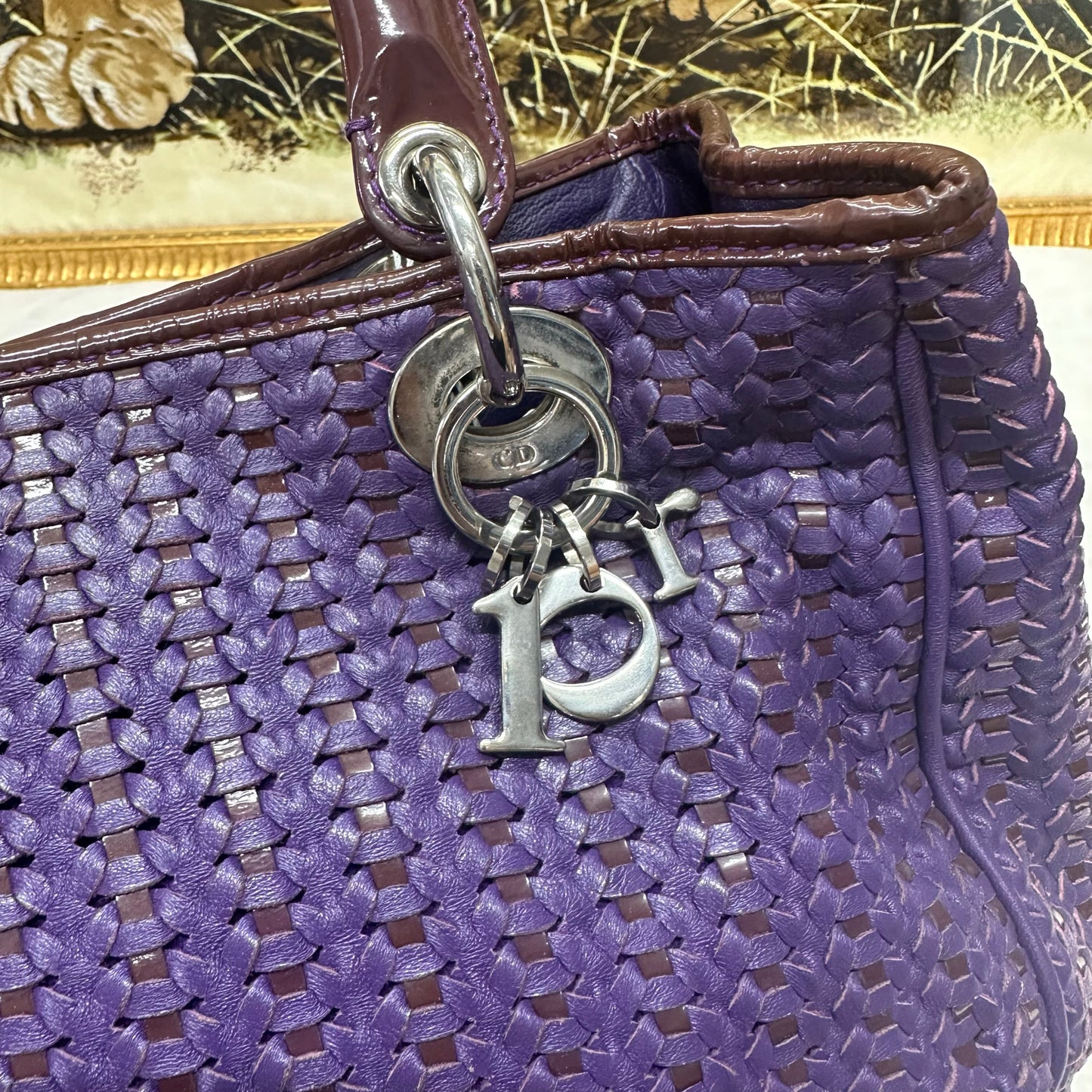 DIOR Woven Lady Dior Handbag [Pre-Owned]