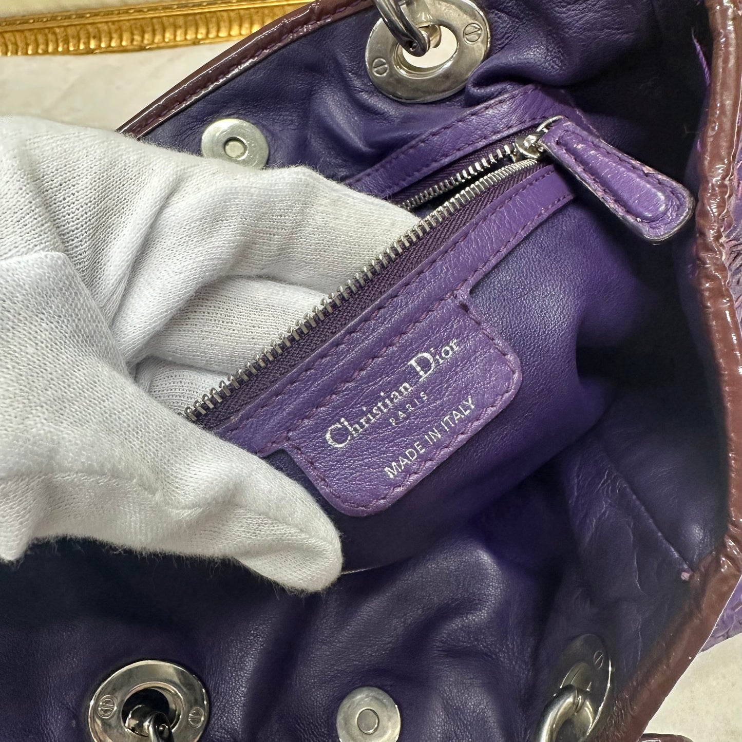 DIOR Woven Lady Dior Handbag [Pre-Owned]