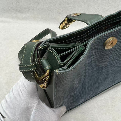 LOEWE Blue-Green Colorblock Snakeskin Crossbody Bag [Pre-Owned]