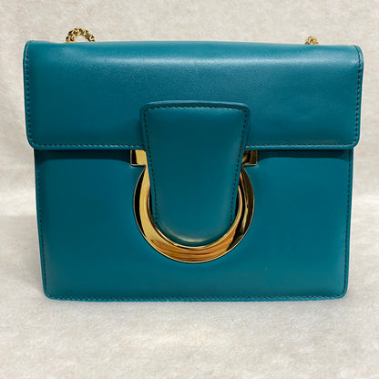 Ferragamo Leather Vara Buckle Logo Shoulder and Clutch Bag [Pre-Owned]