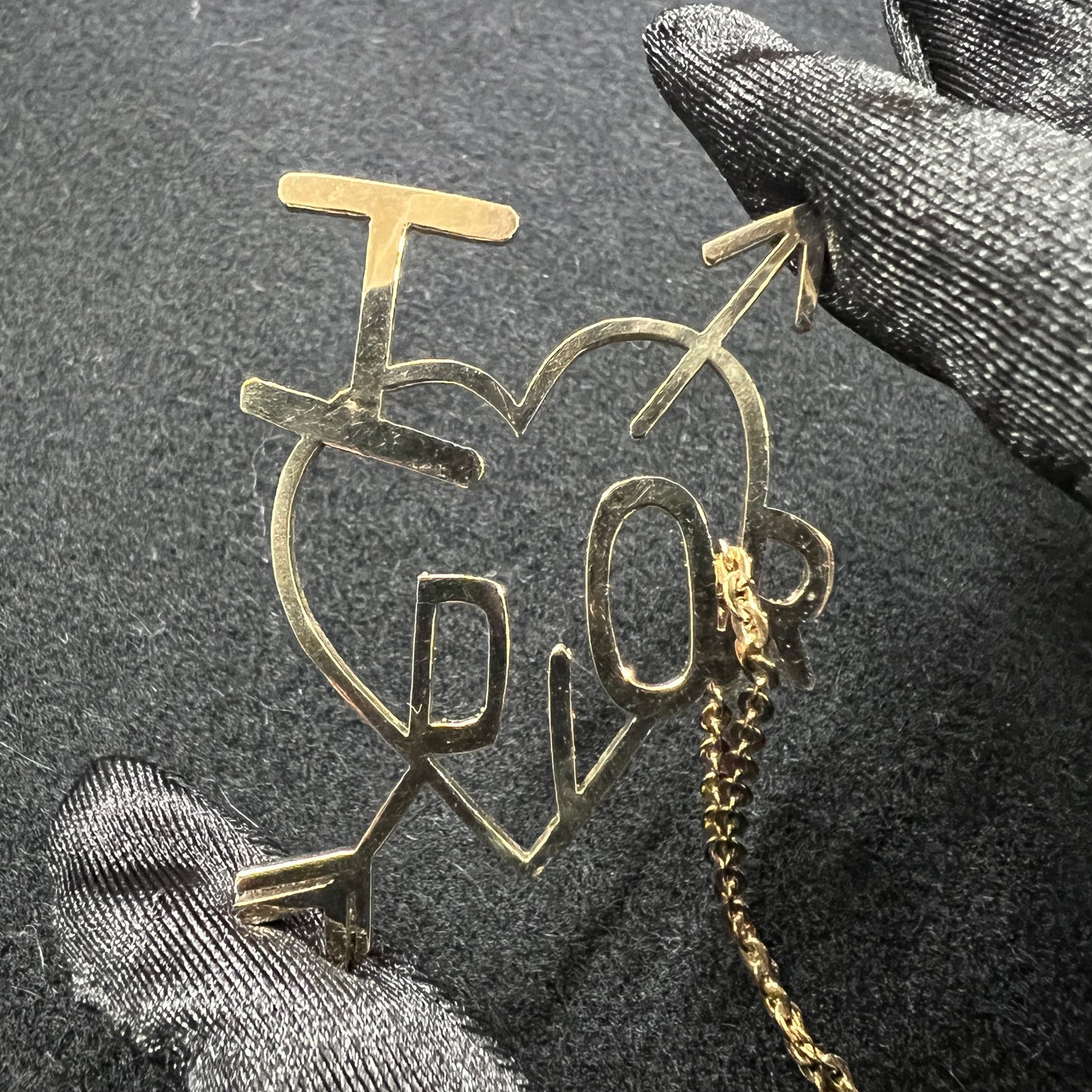 Dior Logo 心形项链 [二手]
