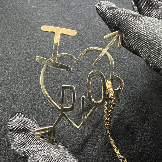 Dior Logo Heart Necklace [Pre-Owned]