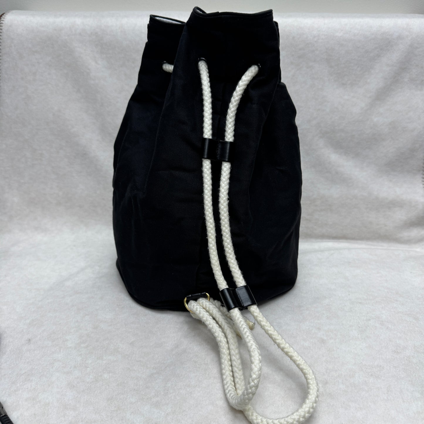 Chanel Black and White Canvas Bucket bag [Pre-owned]