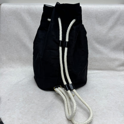 Chanel Black and White Canvas Bucket bag [Pre-owned]