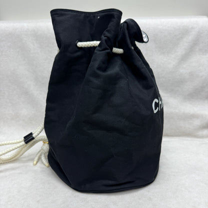 Chanel Black and White Canvas Bucket bag [Pre-owned]