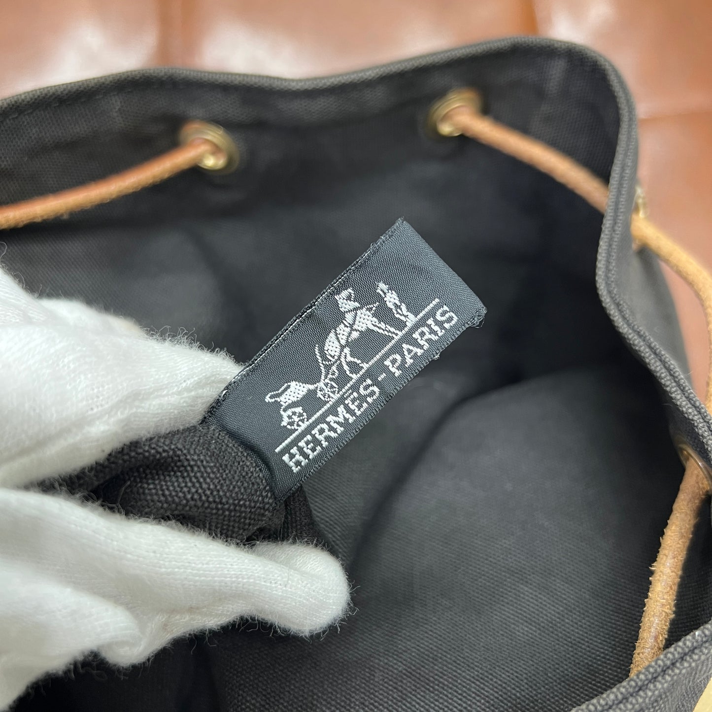 Hermès Canvas Drawstring Bucket Bag [Pre-Owned]