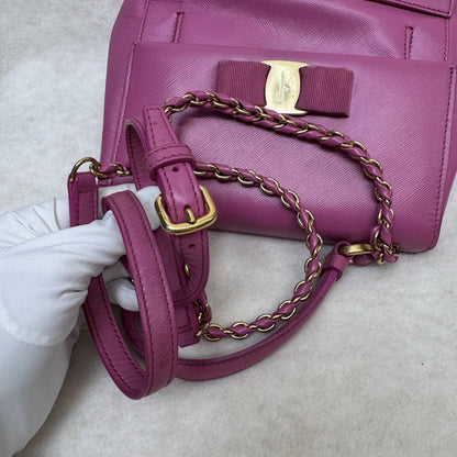 Salvatore Ferragamo Bow Handbag [Pre-Owned]