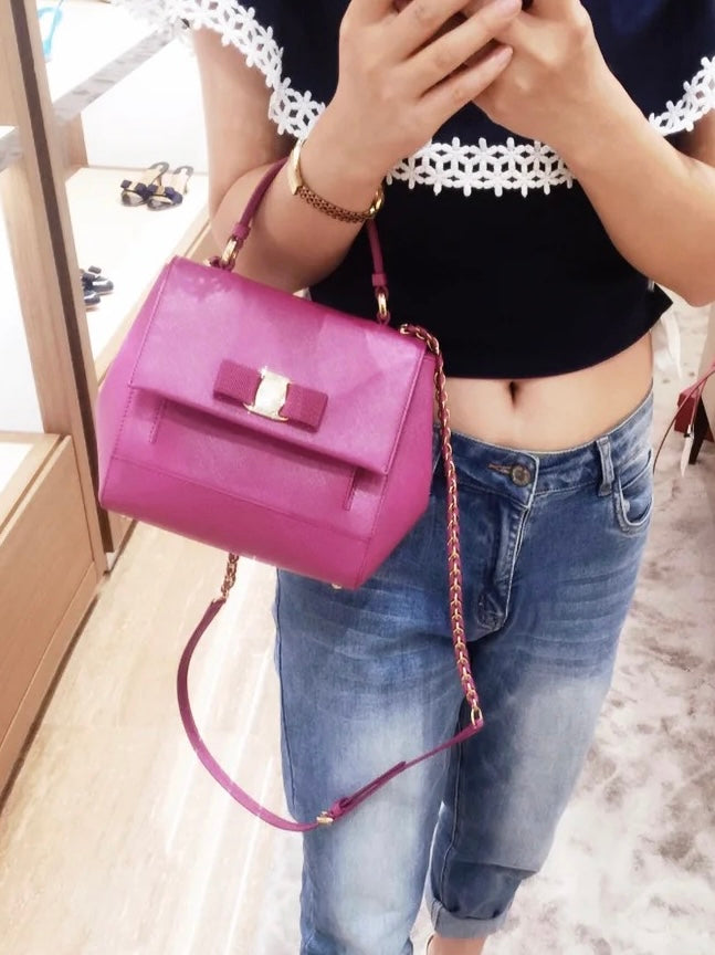 Salvatore Ferragamo Bow Handbag [Pre-Owned]