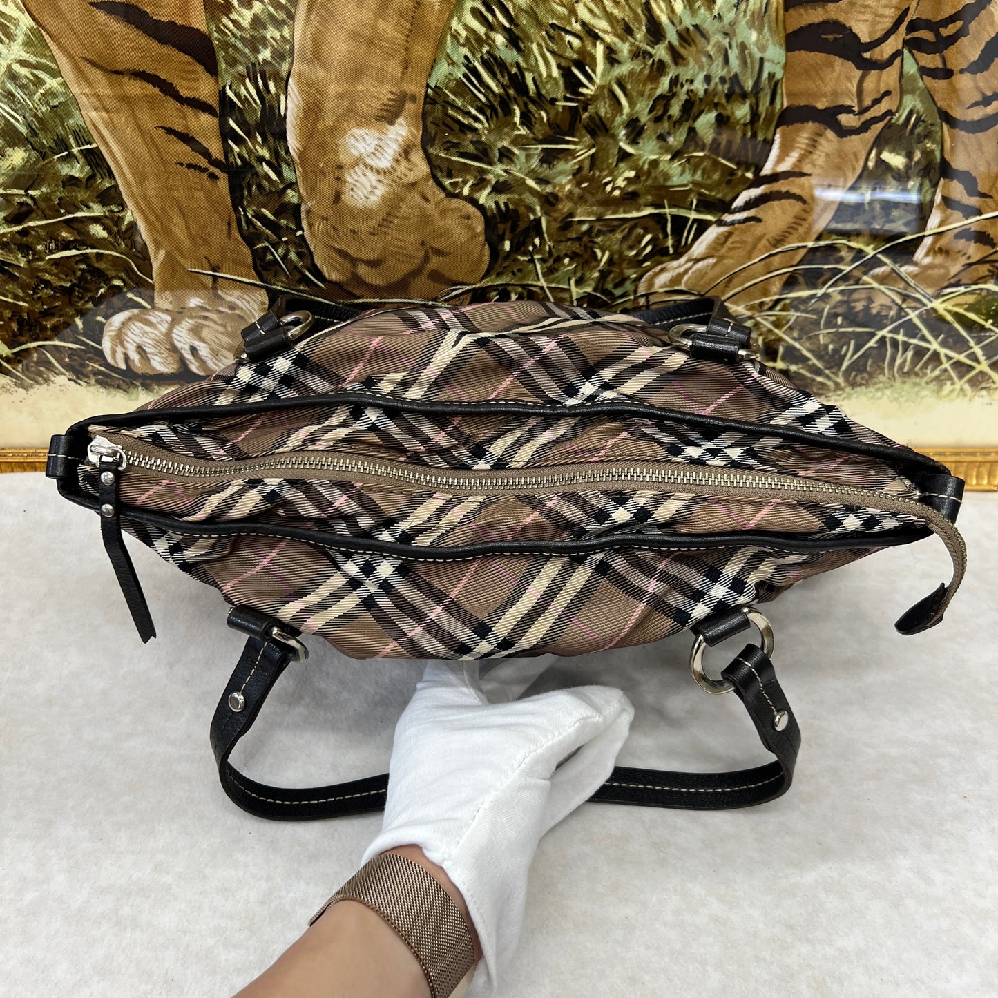 Burberry Nylon Tote Shoulder Bag [Pre-Owned]
