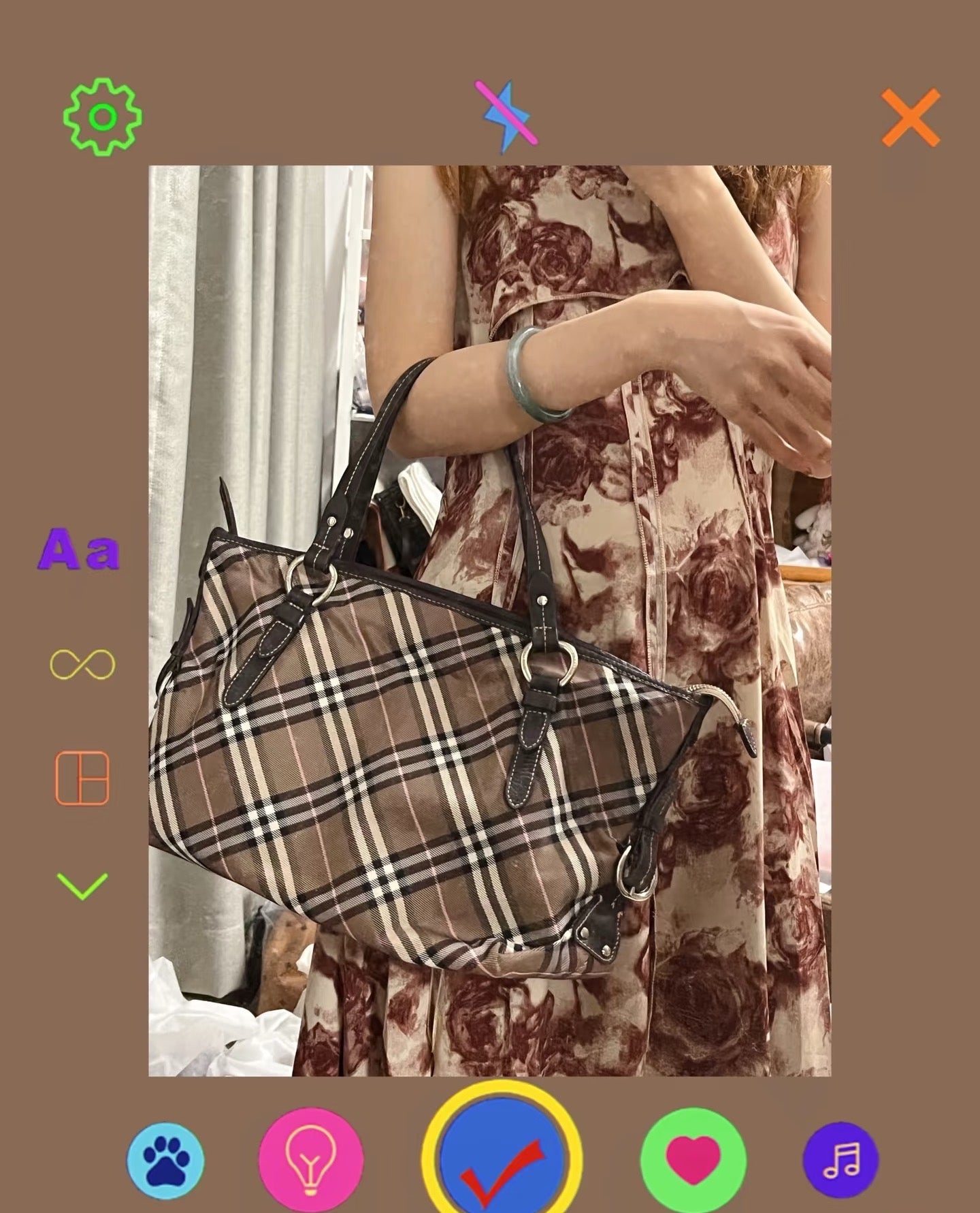 Burberry Nylon Tote Shoulder Bag [Pre-Owned]