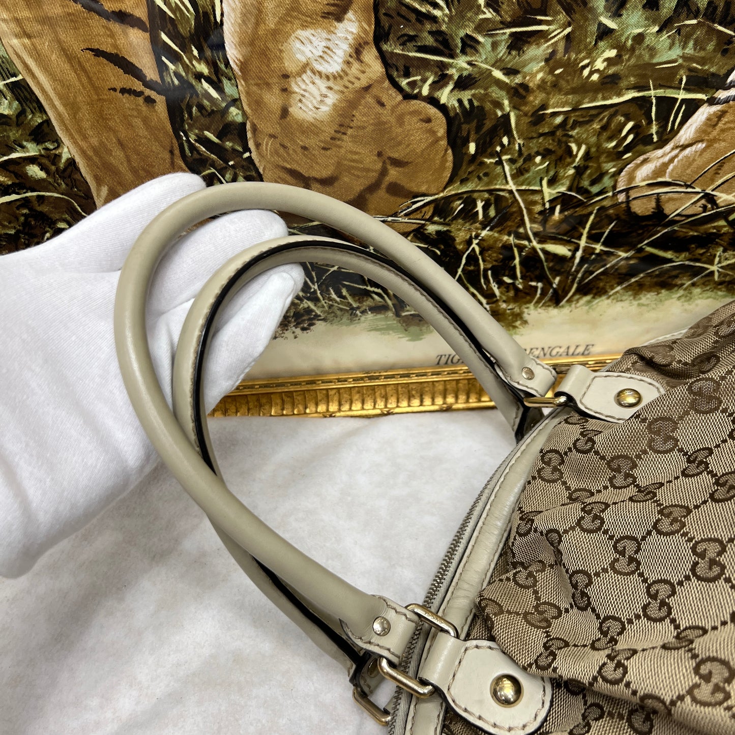 Gucci 牛仔布 Monogram 单肩包 [二手] 