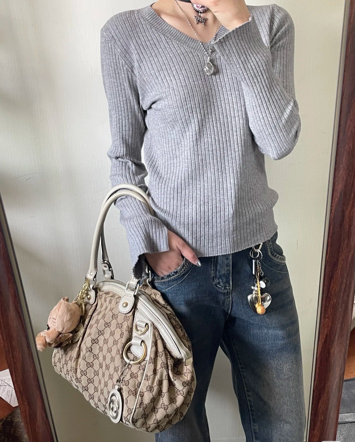 Gucci 牛仔布 Monogram 单肩包 [二手] 