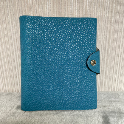 HERMES Togo Leather Blue Agenda Cover [Pre-Owned]