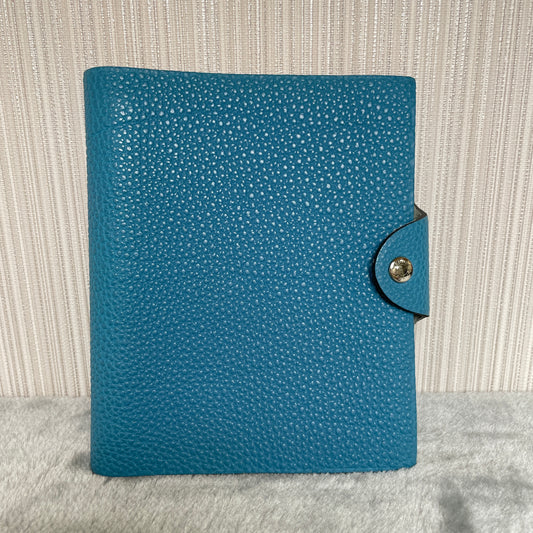 HERMES Togo Leather Blue Agenda Cover [Pre-Owned]