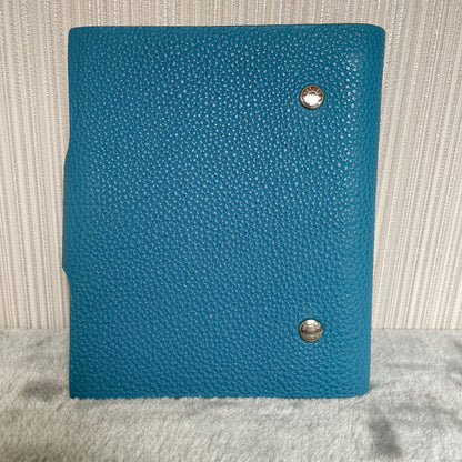 HERMES Togo Leather Blue Agenda Cover [Pre-Owned]