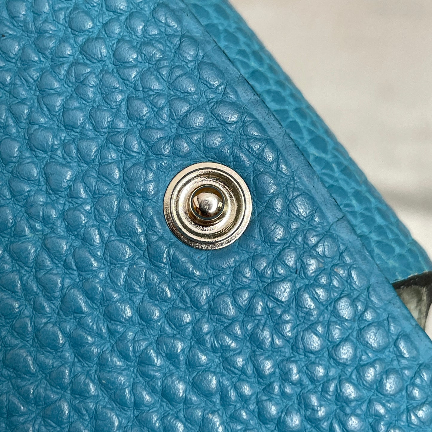 HERMES Togo Leather Blue Agenda Cover [Pre-Owned]