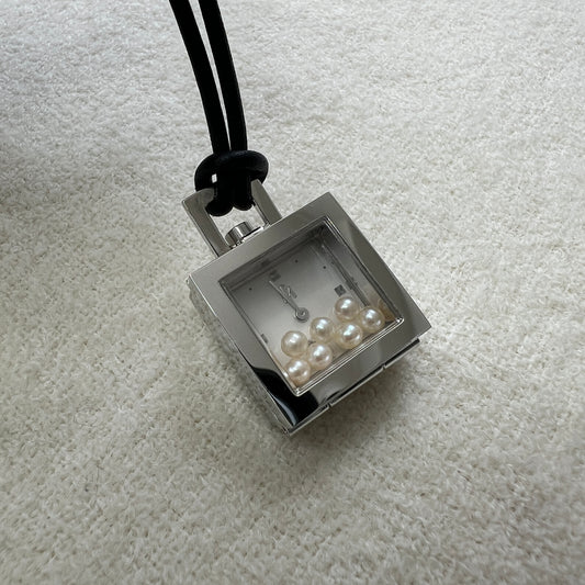 Mikimoto Leather Cord Pocket Watch [Pre-Owned]