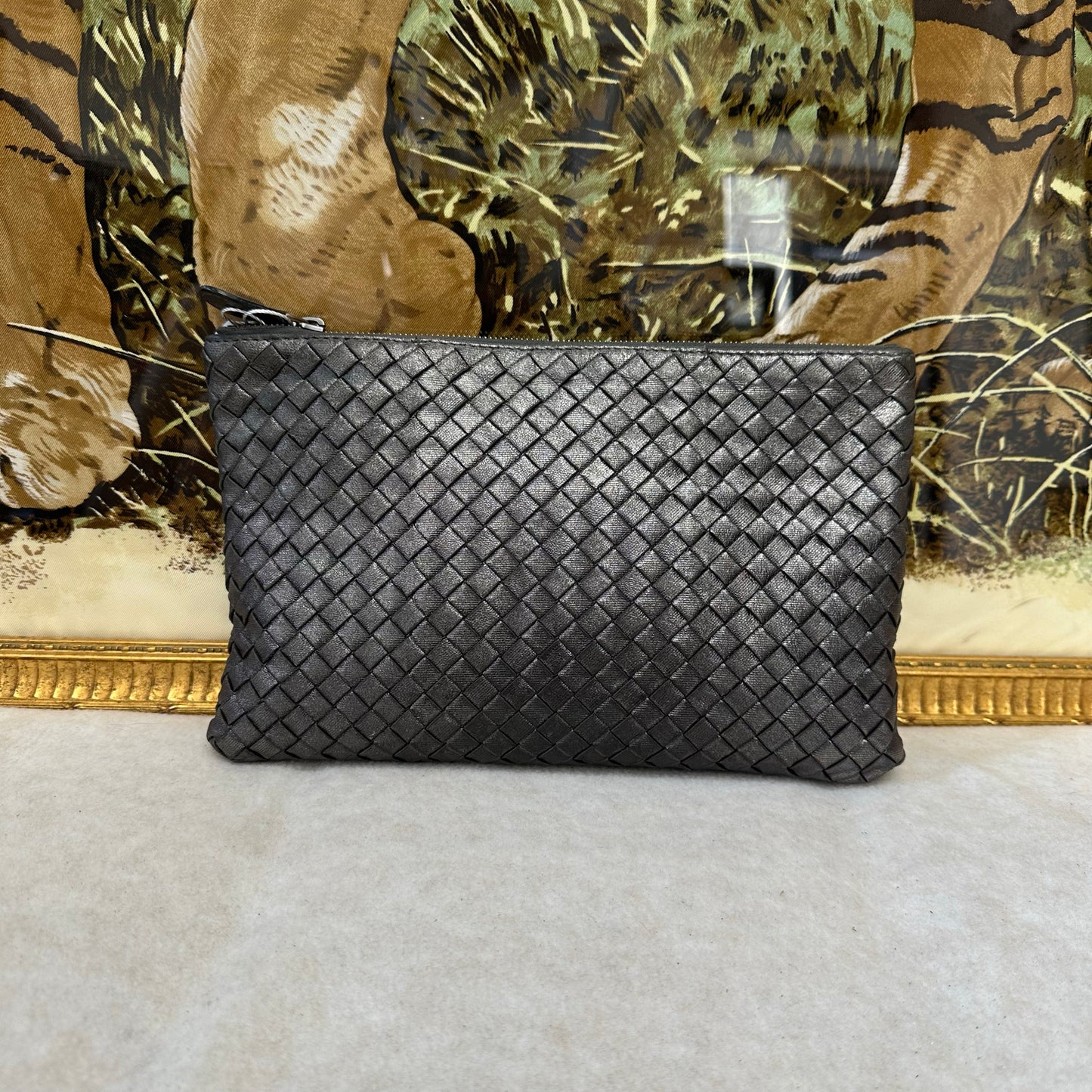 Bottega Veneta Classic Woven Clutch Bag [Pre-Owned]
