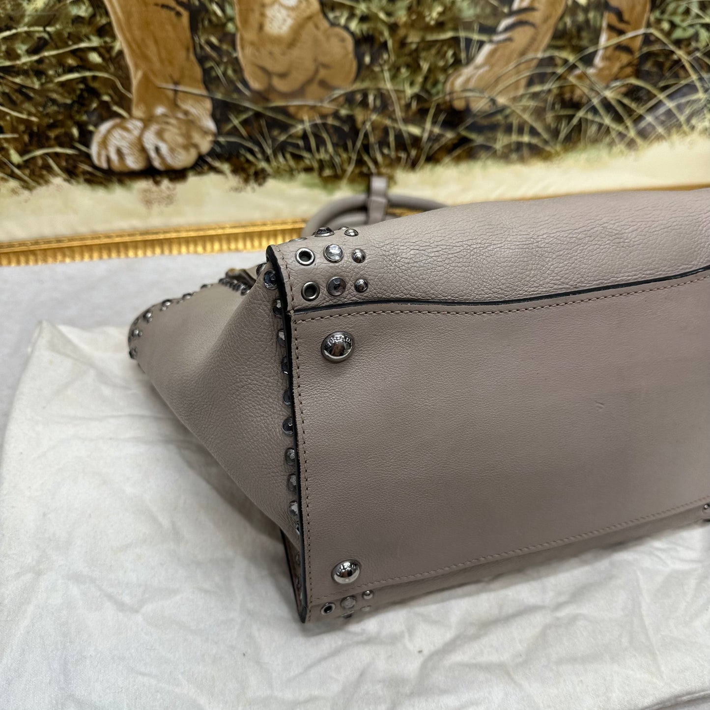 PRADA スタッズハンドバッグ【中古】