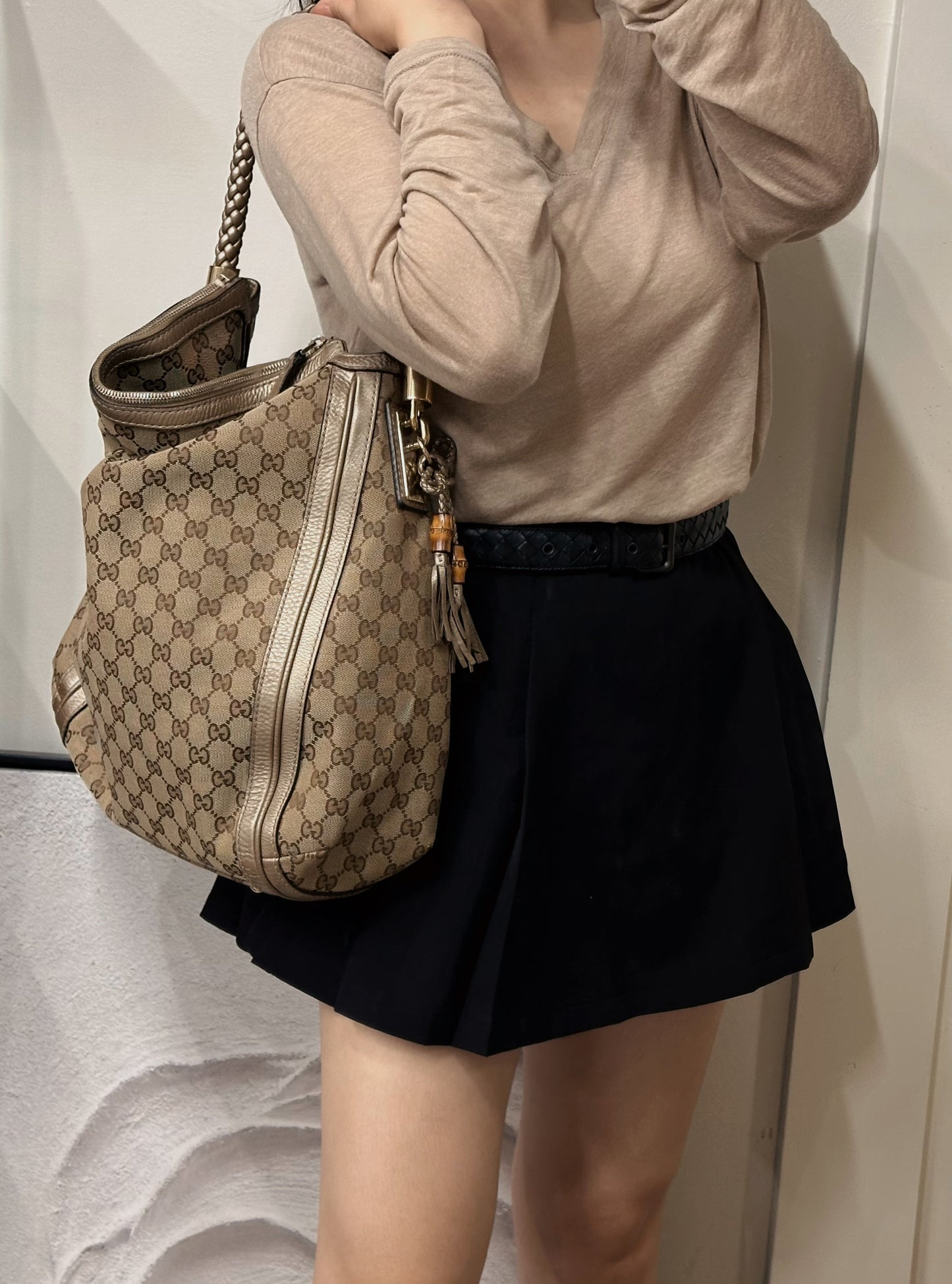 Gucci Monogram Tote Bag [Pre-Owned]