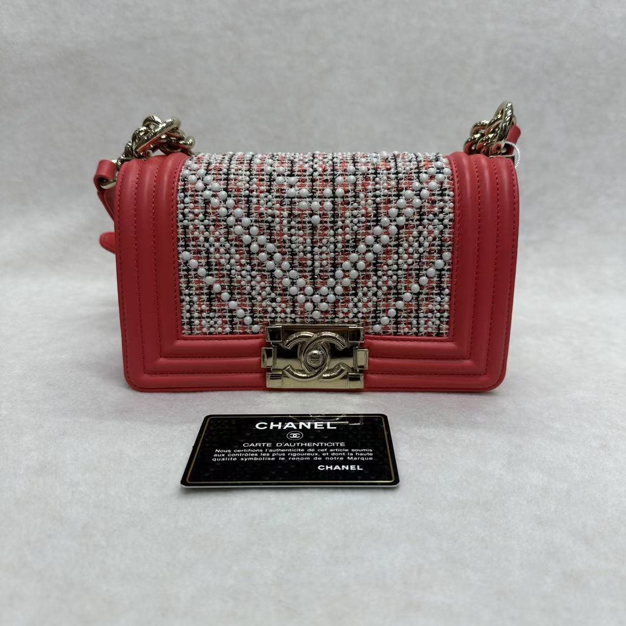 Chanel Tweed Le Boy Bag [Pre-Owned]