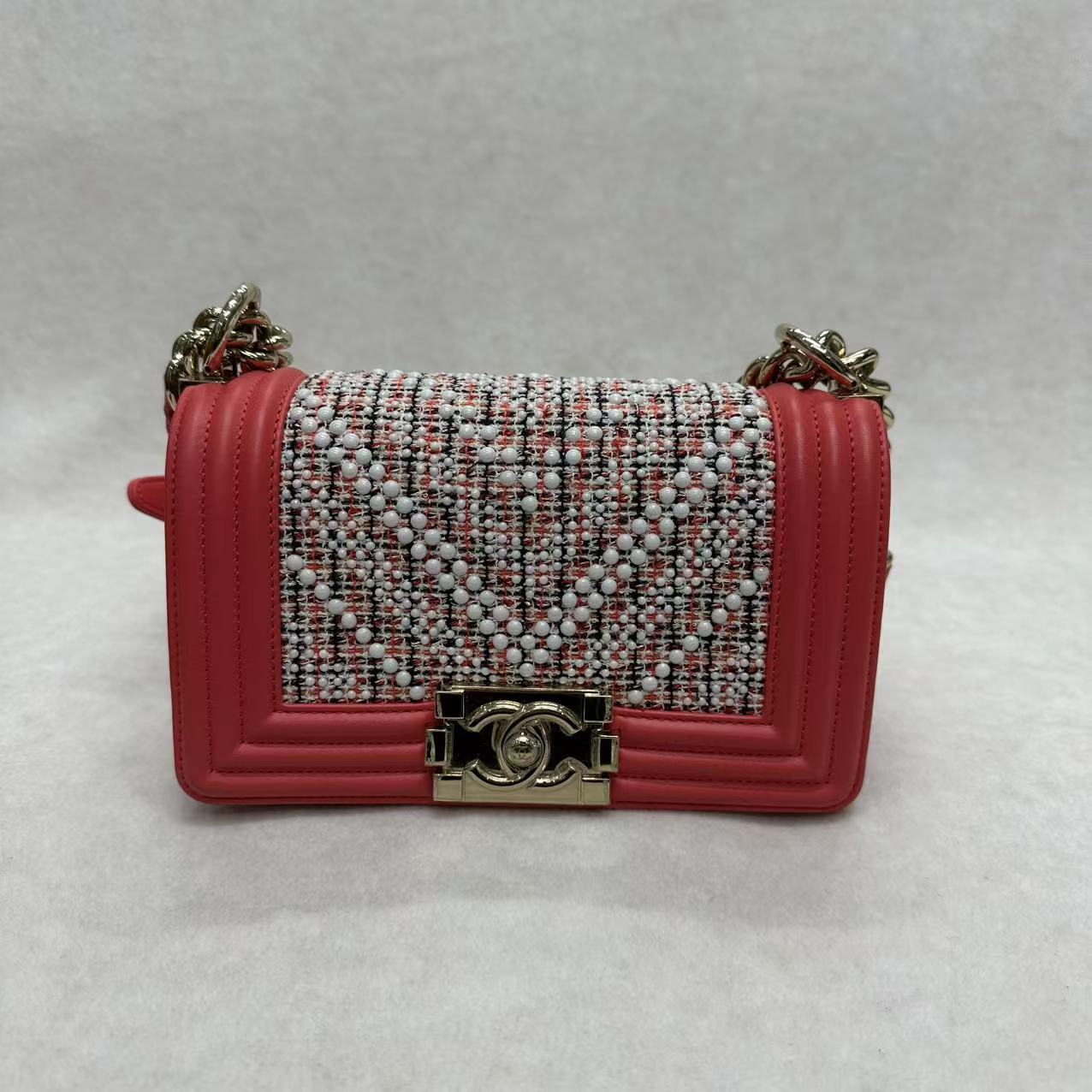 Chanel Tweed Le Boy Bag [Pre-Owned]