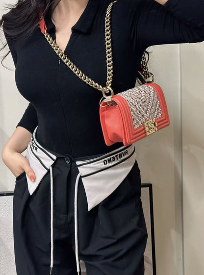 Chanel Tweed Le Boy Bag [Pre-Owned]