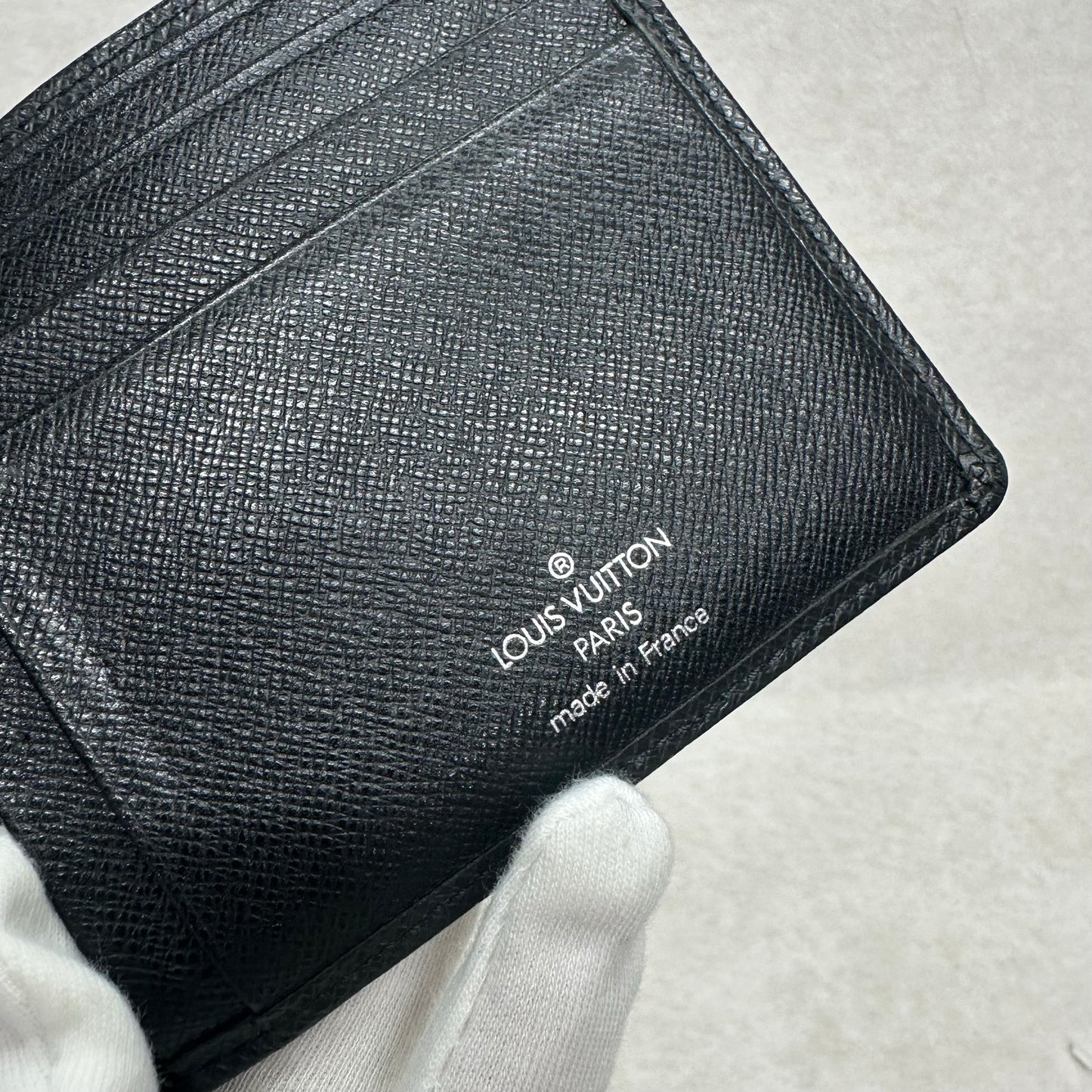 Louis Vuitton Black Leather Wallet [Pre-Owned]