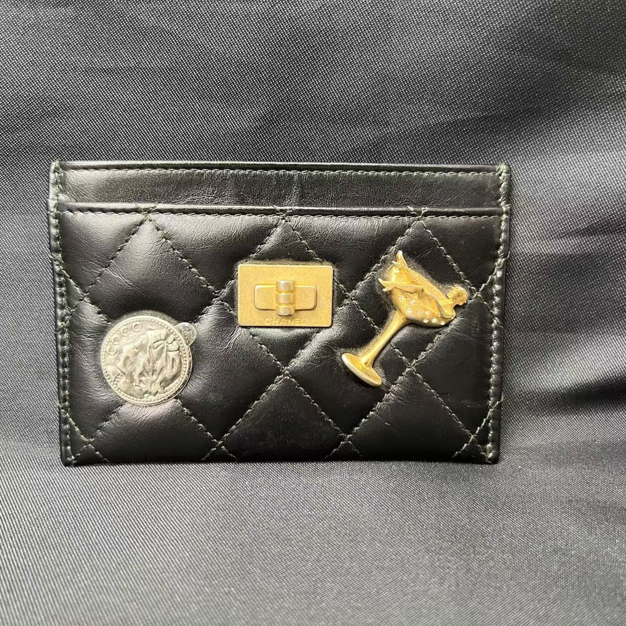 CHANEL 2017年限定 2.55 カードホルダー【中古】 