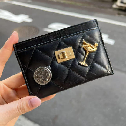 CHANEL 2017年限定 2.55 カードホルダー【中古】 