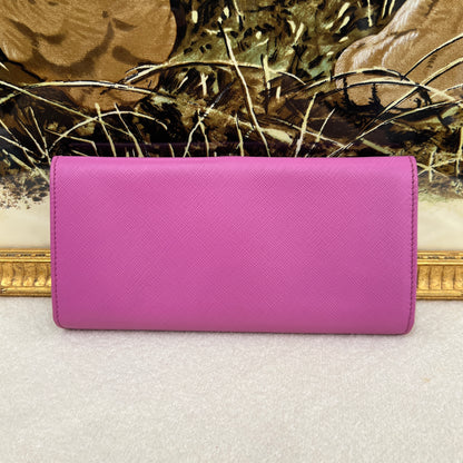 Ferragamo Pink Gancini Long Wallet [Pre-Owned]
