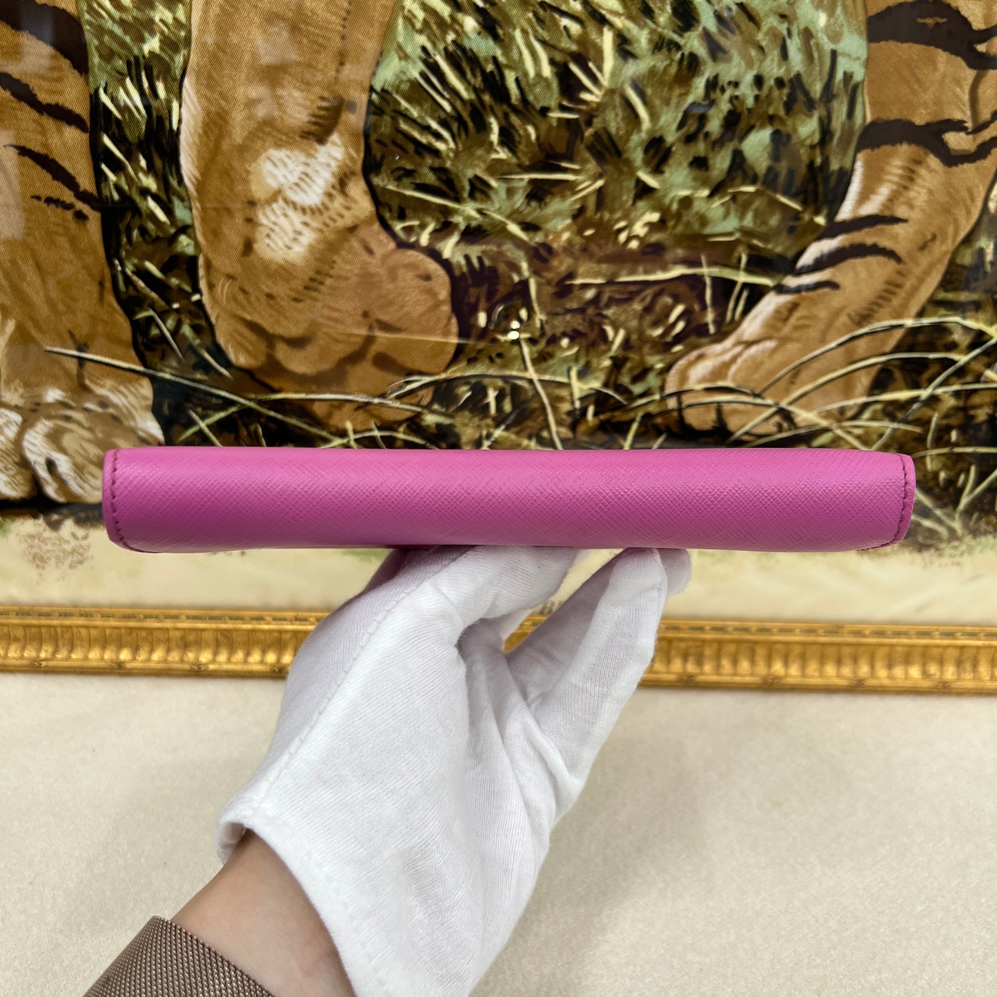 Ferragamo Pink Gancini Long Wallet [Pre-Owned]