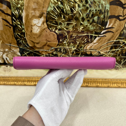 Ferragamo Pink Gancini Long Wallet [Pre-Owned]