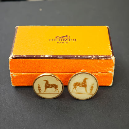 エルメス シェルモチーフ クリップオンイヤリング【中古】