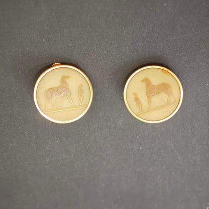 エルメス シェルモチーフ クリップオンイヤリング【中古】