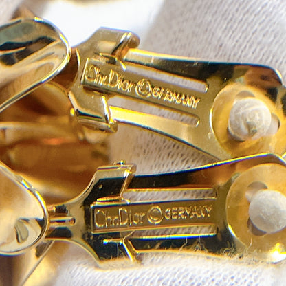 DIOR Gold Clip-On Earrings [Pre-Owned]