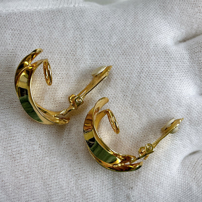 DIOR Gold Clip-On Earrings [Pre-Owned]